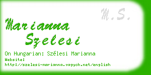 marianna szelesi business card